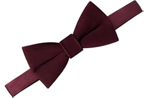 PACGOTH Pre-Tied Velvet Bow Ties for Toddlers - Solid, Adjustable Child Bow Ties With Gift Box