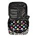 HOYOFO 3Pcs Makeup Bags for Women Polka Dot Travel Cosmetics and Toiletry Storage Bag with Brush Holders (3 Sizes/Set: S, M, L), White Dot