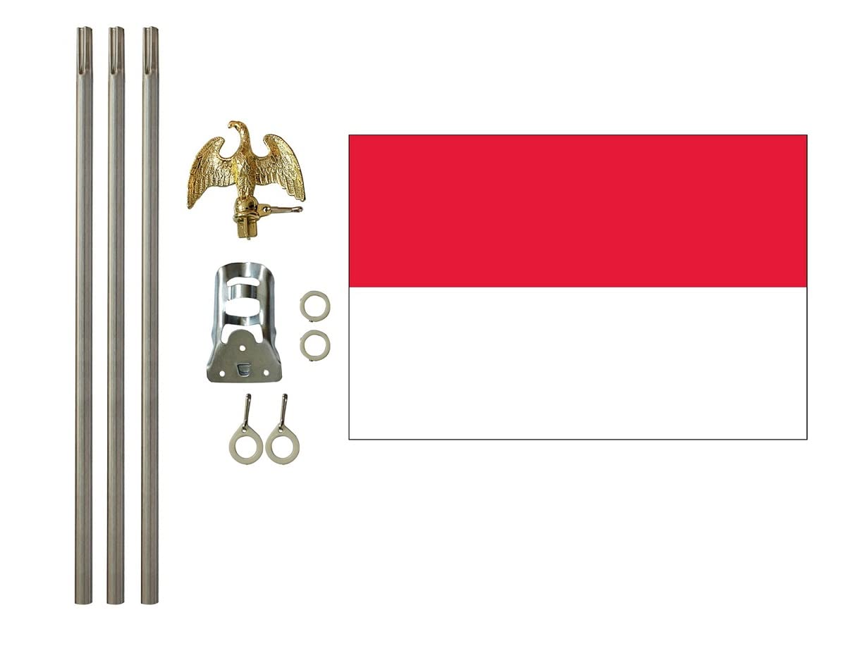 Indonesia 3x5 ft Outdoor Flag and Flag Pole