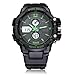 Aposon Mens watch Outdoor Military Dual Time Digital Watch Waterproof Wrist Sport Watch with LED Display, 98ft 30M Water Resistant, Multifunctional, Back Light, 24H Time - Green