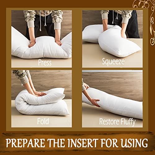 Ubauba White Body Pillow Body Pillows for Adults Long Pillows for