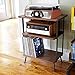 1 by ONE Belt-Drive 3-Speed Portable Record Player Bluetooth Vinyl Turntable with Built in Speakers, Supports RCA Output, Headphone Jack, MP3, Mobile Phones Music Playback, Black