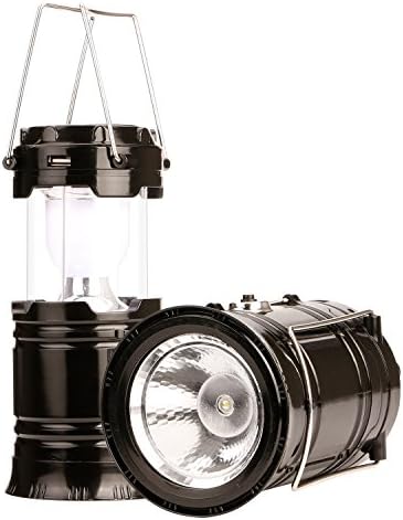 HConce Led Camping Lantern,Lantern Flashlight, Solar Camping Lantern Led, Collapsible Rechargeable Lantern Lights Ultra Bright For Outdoor,Hurricane, Hiking, Emergency, Fishing, Tent(1 Lantern)