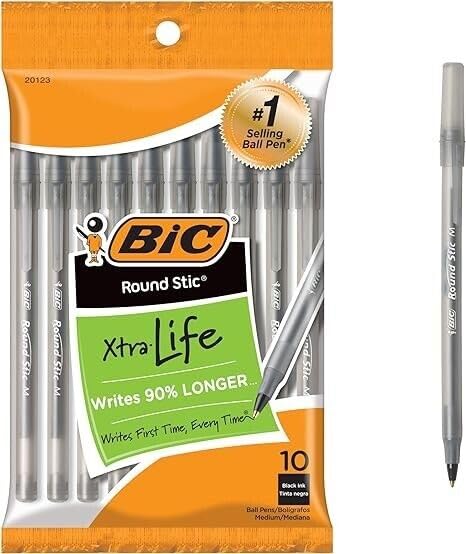 BIC Ballpoint Pen, Black Ink, 120-Count