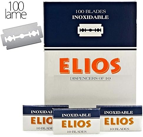 100 Professional Spare blades for Free Hand Elios Razor Blades Shaver Beard 1 Pack for Barber