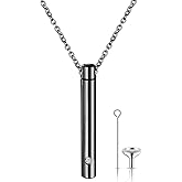 YOUFENG Urn Necklaces for Ashes Urns for Human Ashes Memorial Cremation Urn Locket Stainless Steel Keepsake Ashes Jewelry