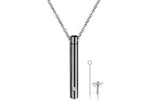 YOUFENG Urn Necklaces for Ashes Urns for Human Ashes Memorial Cremation Urn Locket Stainless Steel Keepsake Ashes Jewelry