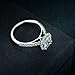 2.5ct Cushion Cut Petite Micropave Floating Halo Simulated Diamond CZ Engagement Rings Women