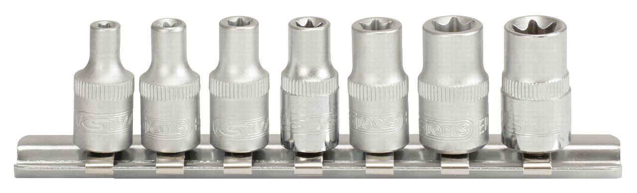 KS Tools 911.4355 E4-E11 1/4-inch TX E Socket Set (7 Pieces)