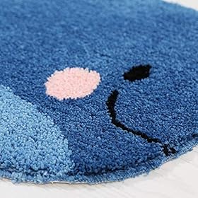 YUELIU Cute Whale Shaped Kids Bath Rug for Bathroom Non-Slip Soft Absorbent Shower Mat Toilet Bathroom Kids Playroom… 518jdevILkL