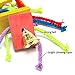 MEWTOGO Bird Parrot Wooden Toys, Multicolor Durable Bird Chewing Toy with Edible Coloring for Bird Cage Conures Cockatiels Foraging and Amazon Parrot Toys