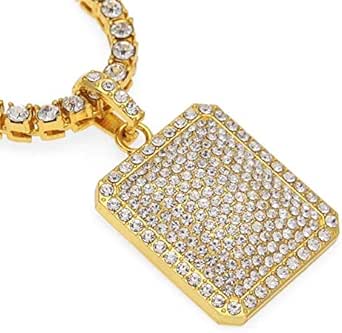 rhinestone dog tag