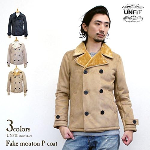 Amazon Unfit フェイクムートン Pコート メンズ Camel キャメル Xlサイズ コート ジャケット 通販