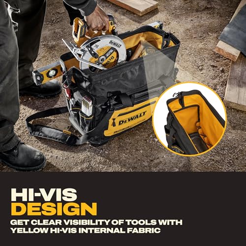 DEWALT Tool Bag, Water Resistant, Hard Bottom, 20-inch, Professional Tool Tote with photo 12