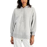 Style & Co. Women's Heather Grey Boyfriend Hoodie (Light Heather Grey, Large)