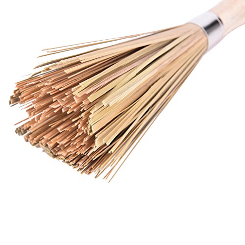 2PCS Cleaning Whisk Bamboo Wok Brushes,10inch