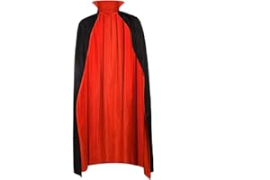 YoleShy Vampire Cloak Adult Unisex Costume With Collar Cape and Tattoo for Halloween Cosplay Dress Up Party