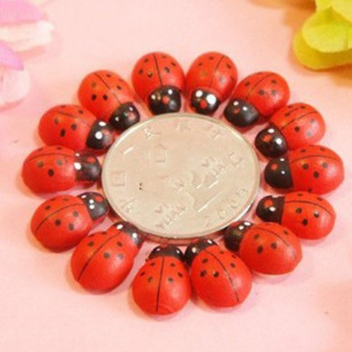 BESTIM DURABLE 10X wooden Cute Beetle Refrigerator Sticker Fridge Big Self-adhesive