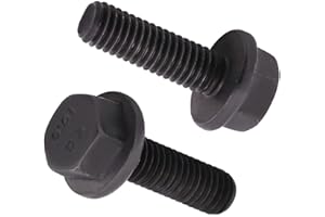 AOESIN M12-1.75 x 30mm (8 pcs) Flanged Hex Bolt Screws Black Oxide Finish, 10.9 Grade Alloy Steel, Large Flange Washer Head Bolt, DIN6921/GB5789, Full Thread