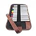 EIALA Canvas Pencil Holder,Pencil Wrap Colored Pencils Case Roll Multi-purpose Pouch for School Office Art. Soft Pencil Bag for Travel (48 Pencil Holder)