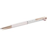 Swarovski Crystalline ballpoint pen, Heart, Pink, Pink lacquered, Rose gold-tone plated