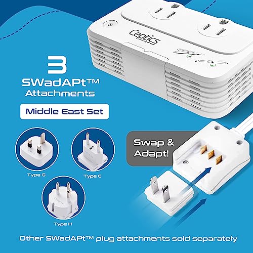 Ceptics Israel, Jordan Voltage Converter, Convert 220V to 110V for