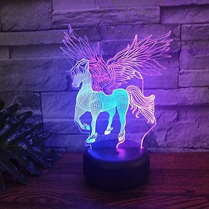 Amazon Co Jp ユニコーン3dイリュージョンランプ 装飾ledテーブル Amazon Co Jp ユニコーン3dイリュージョンランプ 装飾ledテーブル