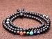 AmorWing Buddhist Prayer 108 Mala Beads Matte Onyx 7 Chakra Semi Precious Gemstone Bracelet/Necklace 6mm