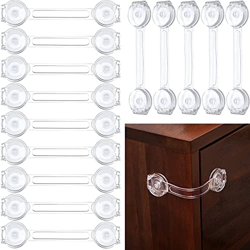 14 Pieces Baby Safe Drawer Locks Transparent Baby Proofing Lock
