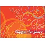 New Year Greeting Card N7011. The merriment of the new year is evident in this best seller. Bright colors combine with the excitement of confetti and the message of 