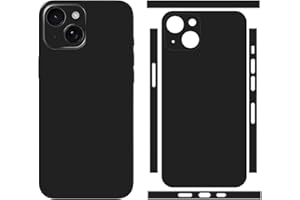 Skin Sticker Compatible with iPhone 14, 15, 16, 16 Plus, 16 Pro, 16 Pro Max, Protector Film Vinyl Decal Black Cover for Phone