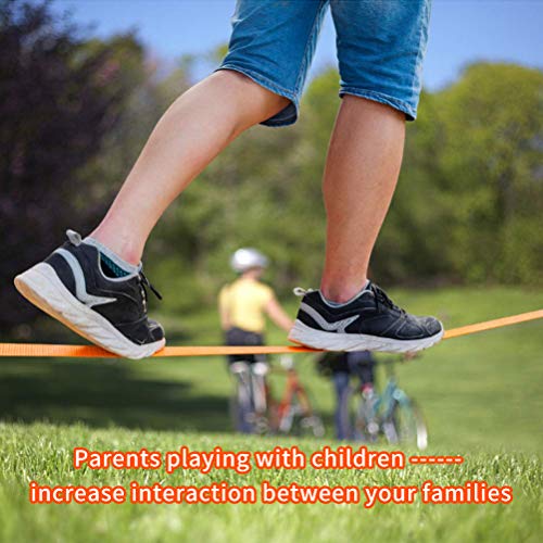 image for BRAVEWAY Slackline Kit Kids Obstacle Course Balance Training Accessori