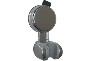 iooioo Suction Shower Head Holder, Relocatable Handheld Showerhead Holder, Withstand 20 LBS, Chrome
