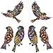 My Wonderful Walls Bird Stickers in Lovely Flower Pattern - Set of 6 Bird Decals