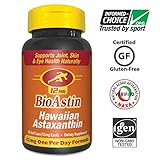 Nutrex Hawaii BioAstin Hawaiian Astaxanthin, 50 Gel Caps supply, 12mg Astaxanthin per Serving (One per Day Formula) Supports Skin, Eye and Cardiovascular Health