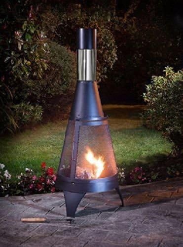 Modern Outdoor Chimenea Outdoor Garden Patio Heater Chimnea Square Wood Burner Steel Chiminea
