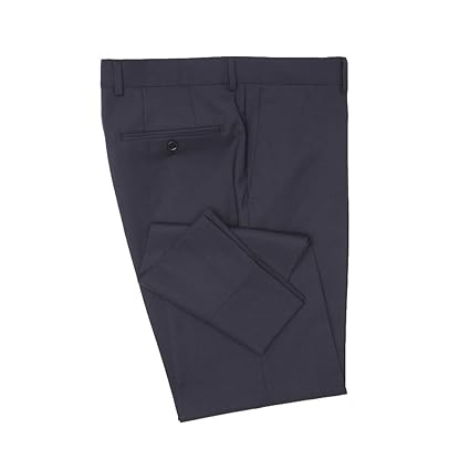 Barutti Hose Tosco Marineblau Uni Tailored Fit taillierter Schnitt 100% Pure Wool Schurwolle Super 100S