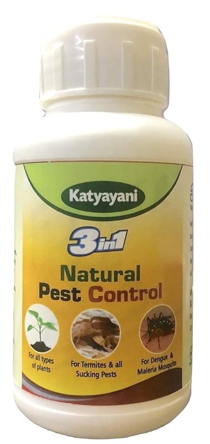 Katyayani 3in1 Organic Pesticide For RED ANTS COCKROACH BED BUGS SPIDERS TERMITES RED MITES All MOSQUITO including DENGUE MALERIA Species all Sucking pest - APHIDS JASSIDS THRIPS WHITE FLY and other garden insects for HOME & GARDEN & Agriculture use Plants and Garden + Indoor Home Insecticide Spray Flower Fruit Vegetable Concentrated 250 ml