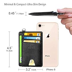 FurArt Slim Minimalist Wallet, Front Pocket