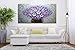V-inspire Paintings, 20x40 Inch Bouquet Paintings Modern Textured Purple Flower Oil Painting Contemporary Artwork Floral Hangings Stretched and Framed Ready to Hang Wall Decoration Abstract Painting