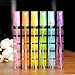 YUFENG 6pcs Mini Empty Refillable 10ML Multi-color Glass Spray Perfume Bottles Set (band)