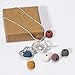 Heart Aromatherapy Essential Oil Diffuser Perfume Necklace Locket Pendant and 6 Colours Lava Stone Beads with Adjustable Snake Chain-Hollow Cross