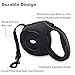 URPOWER 16.4 Feet Nylon Retractable Dog Leash with Nylon Ribbon Cord, Hand Grip, One Button Brake & Lock for Medium Dogs