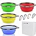 Comsun 4-Pack Collapsible Dog Bowl, Foldable Expandable Cup Dish for Pet Cat Food Water Feeding Portable Travel Bowl