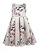 Arshiner Girls Sleeveless Vintage Floral Swing Party Dress Summer Princess