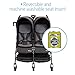 Maxi-Cosi Dana for2 Double Side by Side Stroller with Infant Car Seat Adapters, Devoted Black, One Size