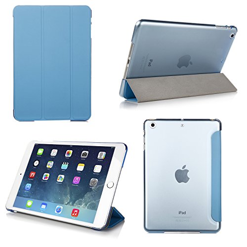 iPad Mini Case - Bear Motion for iPad Mini - Premium Folio Case with Stand for Apple iPad Mini 1 (Support Smart Cover Function) - NOT For iPad mini 2 or iPad mini 3 - Blue