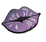 Nipitshop Patches Women Kiss Me Purple Lips Biting