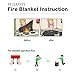 FYJENNICC Fiberglass Fire Blankets for Home and Kitchen Camping Car Office Warehouse Emergency Survival Safety (White 1Pack)