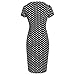ANGVNS Women Dot Slim Fit and Flare A-line Vintage Wear to Work Business Party One-piece Pencil Dress